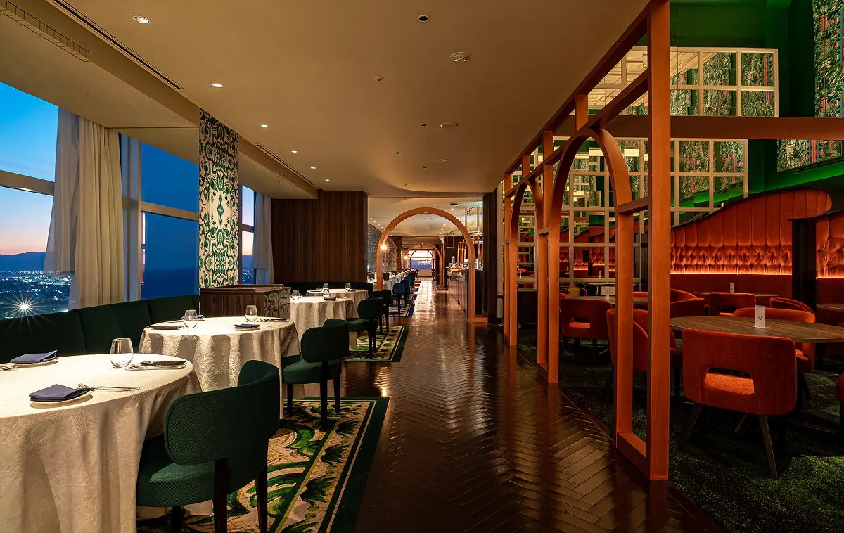 Nighttime interior view of Ristorante ARCO